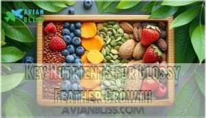 key nutrients for glossy feather growth