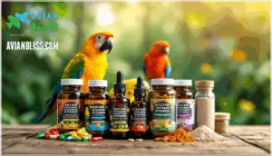 key vitamins (a, d3, e, b-complex)