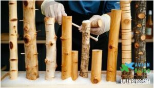 maintaining and cleaning bird perches