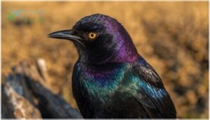 male plumage and eye color
