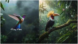 marvelous spatuletail and helmeted hornbill marvelous spatuletail and helmeted hornbill
