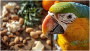 minerals for beak growth (calcium, phosphorus, zinc)