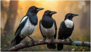 noteworthy big black birds with white markings