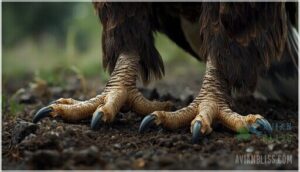 number and arrangement of talons