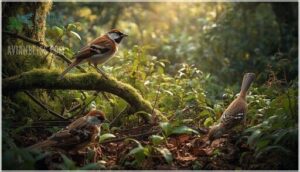 other brown birds with spots