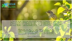 palm warbler diet and foraging habits