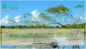 palm warbler habitat and range