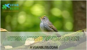 physical characteristics and size