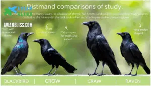 physical characteristics: plumage, beaks, and tails