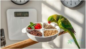portion control and feeding schedules