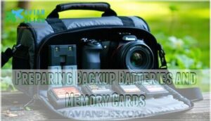 preparing backup batteries and memory cards