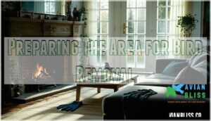 preparing the area for bird removal preparing the area for bird removal