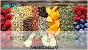 protein, fats, and carbohydrates