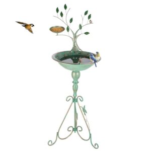 Qipade Pedestal Bird Baths, 13" B0CX42TNV4