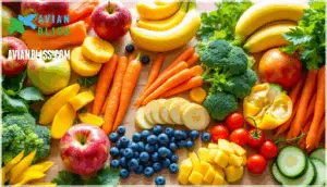 safe fruits and vegetables for birds