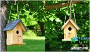 safe hanging and pole-mounted birdhouse plans