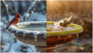 seasonal bird bath care