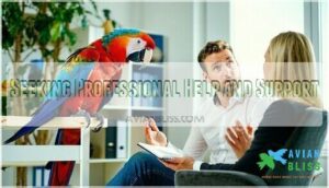 seeking professional help and support