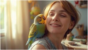 singing with you, pecking at your ear or hair, becoming attached to things, regurgitating food