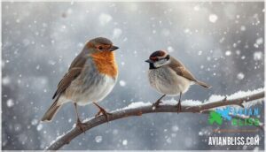 small birds and birds of prey