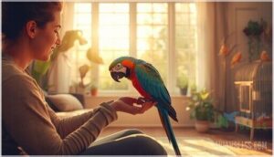 socializing and bonding with your bird