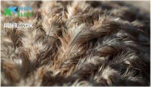 soft and dull feathers