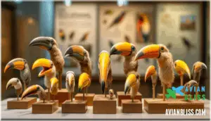 species-specific beak shape and size species-specific beak shape and size
