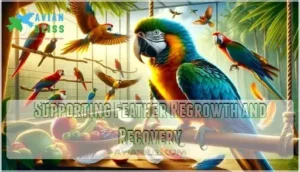 supporting feather regrowth and recovery
