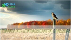 triggers for american kestrel migration