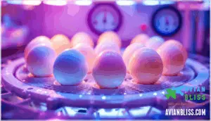 turning and monitoring pigeon eggs in artificial incubation