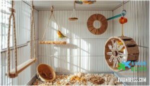 types of enrichment activities for caged birds