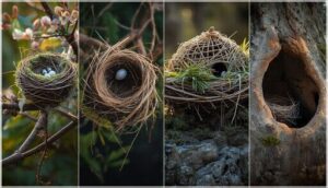 types of nests and construction materials