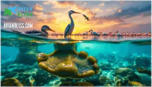 unique adaptations of water birds