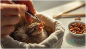 using tweezers or chopsticks using tweezers or chopsticks