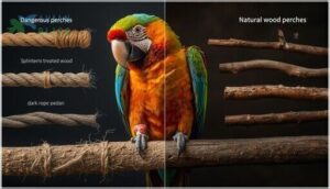 using unsafe or harmful perches