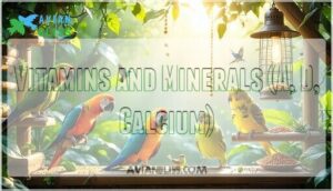 vitamins and minerals (a, d, calcium)