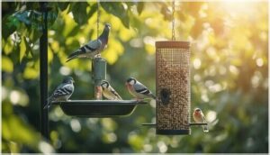 weight-activated and mesh feeders