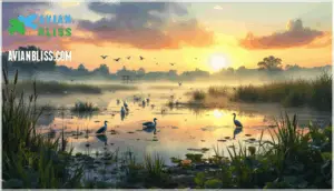 wetland and aquatic bird habitats