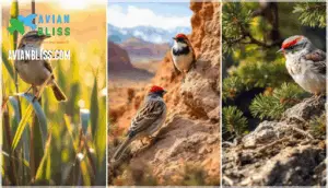 where to find red-headed sparrows