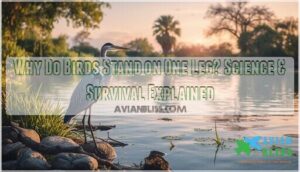 why do birds stand on one leg