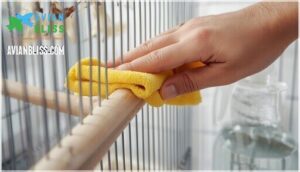 wiping perches, bars, and accessories