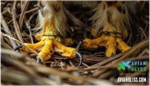 yellow or light-colored feet