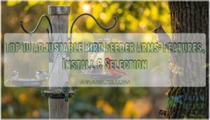adjustable bird feeder arms