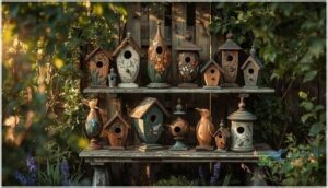 artistic and handcrafted birdhouses
