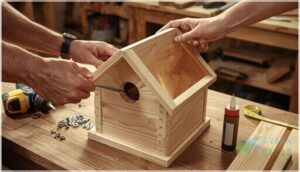 assembling and securing the structure