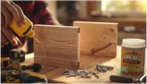 assembling the structure with glue and fasteners assembling the structure with glue and fasteners