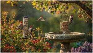 attracting and supporting red-headed birds
