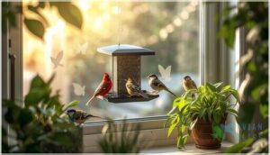 attracting birds indoors safely