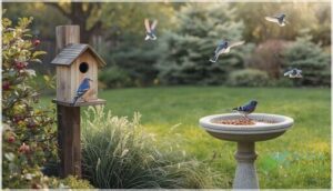 attracting blue birds to your yard