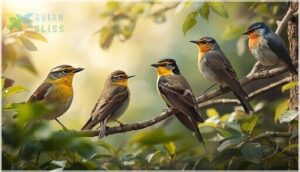 beak and tail characteristics